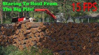 FS19  Forestry On Holmåkra  Some SeriousLag In Big Pile  Timelapse  S02 EP24 [upl. by Bradski]