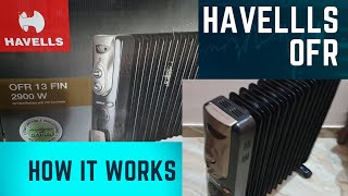 Havells Oil Filled Radiator OFR heater working amp review  Best room heater in India  9 11 13 fin [upl. by Kelda]