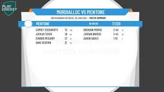 CSB Championship Division Round 10  Mordialloc v Mentone Day 1 [upl. by Aeneas]