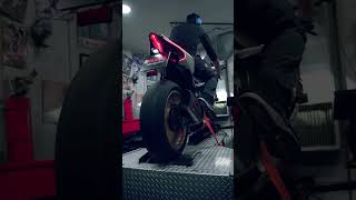 Yamaha R1 Dyno test and Akrapovic exhaust sound [upl. by Aldarcy457]