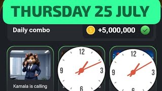 5M HAMSTER KOMBAT DAILY COMBO CARDS  THURSDAY 25 JULY [upl. by Mccallion]