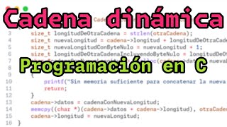 Concatenar cadena dinámica en C [upl. by Eglanteen]