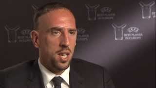 Franck Ribéry es reconocido como el mejor futbolista de la UEFA en la temporada 20122013 [upl. by Herod]