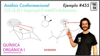 Análisis conformacional y configuracional del CIS SS 1isopropil 2metilciclohexano Newman [upl. by Siuqramed]