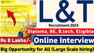 LampT Recruitment 2024  CTC 9LPA DiplomaBEBtech Job Vacancy 2024  L and T Hiring  Latest jobs [upl. by Patrizius]