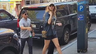 Taylor Swifts Chic Studio Look Leggy in Tiny Shorts [upl. by Arel]