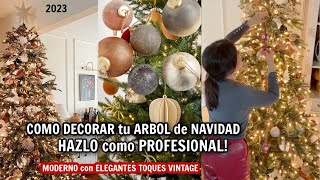 DECORACIÓN de ÁRBOL de NAVIDAD Ideas PASO A PASO para DECORARLO ELEGANTE ✨ Diy Christmas Tree Decor [upl. by Pierson]