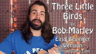 Easy Three Little Birds Ukulele Tutorial  Great Beginner First Song [upl. by Novello]