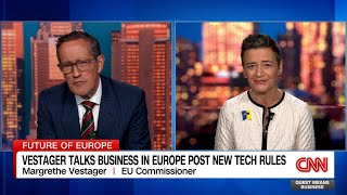 Margrethe Vestager Pushes Back on Idea that Regulating Tech Could Be Bad European Business [upl. by Dominique]