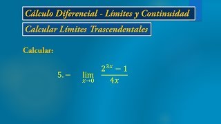 Limites Trascendentales  Ejemplo 5 [upl. by Durman752]