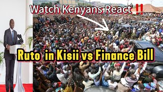 Kenyans React RUTO Heckled in Kisii Today live  FINANCE BILL is Back [upl. by Soilisav958]