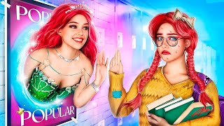 Nerd to Popular Transformation Mermaid How to Become Popular Mermaid in Real Life [upl. by Eseeryt]