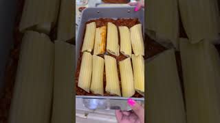 How to Make Easy String Cheese Stuffed Manicotti  Simple 6Ingredient Pasta Recipe [upl. by Jerz]