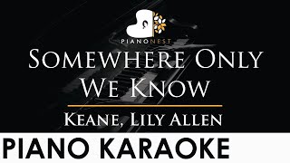 Keane  Somewhere Only We Know  Piano Karaoke Instrumental Cover with Lyrics [upl. by Notle]