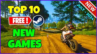 TOP 10 NEW Free Steam Games to Play July 2024 [upl. by Channa623]