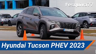 Hyundai Tucson PHEV 2023  Maniobra de esquiva moose test y eslalon  km77com [upl. by Bartle]