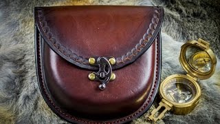 How I make a Large Wet moulded Leather Possibles Belt Pouch [upl. by Darelle]