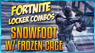 FORTNITE LOCKER COMBOS SNOWFOOT W FROZEN CAGE  INVERTED BLADE  INTREPID  SHOOTING STAR [upl. by Sinne]