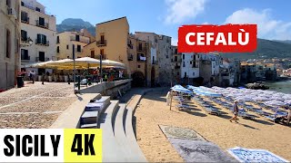 SICILY ITALY 🇮🇹 4K Cefalù — Walking Tour [upl. by Nutsud329]