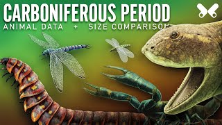 CARBONIFEROUS Period Animals size comparison and data [upl. by Stoddart]