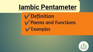 What is an iambic pentameter in poetry Definition poems and functionsexamples  literaturepag [upl. by Netsirhk369]