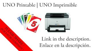 Printable UNO  UNO IMPRIMIBLE [upl. by Azalea]