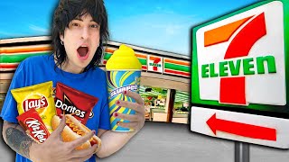 Eating 7Eleven ONLY For 24 Hours [upl. by Enymzaj]