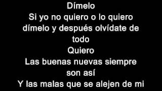 Enrique Iglesias Dimelo Lyrics Letras [upl. by Sabian]