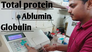 Total protein Albumin Globulin  liver function test  in semi automatic [upl. by Aniled]