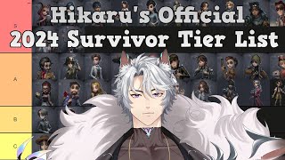 Identity V  My Official Updated Survivor Tier List 2024 [upl. by Nosnirb]