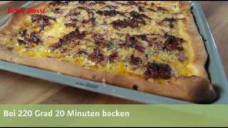 FonduePizza  Backrezept von Betty Bossi [upl. by Eilama514]