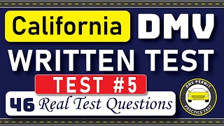 2024 California DMV Written Test 5  46 Real Test Questions  California DMV Practice Test [upl. by Kylen772]