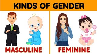 Noun Gender  Kinds of Gender  Gender in english grammar  Gender for kids  masculineaandfeminine [upl. by Myriam]