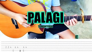 Palagi  Tj Monterde  Fingerstyle Guitar Tabs Chords Lyrics [upl. by Nemsaj636]