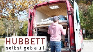 Hubbettgestell selbst gebaut  Camper Van mit Motorradgarage  Vanlife Hubbett [upl. by Colpin]