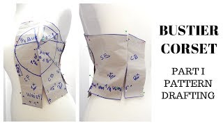 How to Draft Pattern  BustierTubeCorsetStrapless Bodice [upl. by Lyudmila577]