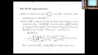 Hypergeometric functions Galois representations and modular forms [upl. by Avrenim]