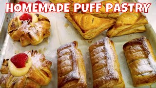 Homemade Puff Pastry Dough RecipeBakery Style Puff PastryKaya TurnoverPuff Pastry from Scratch [upl. by Hali]