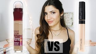 FIT ME vs AGE REWIND ¿CUÁL ES MEJOR Manchas acné y ojeras  Niki Mayo [upl. by Ecyla]