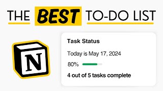 Build a Notion Todo List with Progress Bar amp Stats  Template [upl. by Ydor]