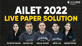 AILET 2022 Answer Key Part 2  Complete AILET 2022 Paper Analysis by LegalEdge [upl. by Fevre297]