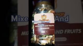 Mixed Nuts And Fruits shortvideo food highlights subscribe [upl. by Enylodnewg]