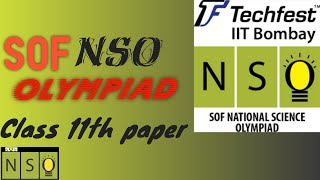 SOFNSO Class 11th paper [upl. by Hahsia]