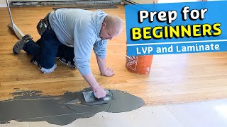 Floor Prep for Beginners Installing Vinyl Plank [upl. by Olmstead]