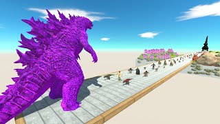 Godzilla Purple Death Run  Animal Revolt Battle Simulator [upl. by Trainor416]