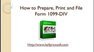 How to Print and File Form 1099 DIV [upl. by Macdougall844]