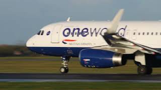 BRITISH AIRWAYS ONE WORLD LIVERY TAKE OFF  MANCHESTER AIRPORT [upl. by Sanford]