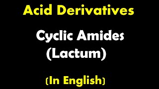 Organic Chemistry Acid DerivativesImportant reactions problems GuruprakashAcademy [upl. by Klepac]