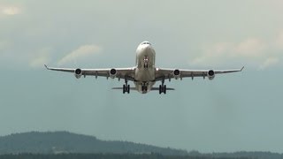 Flugzeuge im ZeitrafferAbflug Airport Zurich Kloten [upl. by Okeim]