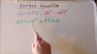 Electrochemistry Nernst equation derivation [upl. by Atterual]